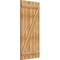 Ekena Millwork Joined Board-n-Batten Shutters w/Z-Bar, Rough Sawn Western Red Cedar, 26 7/8W x 57H, PR RBJ06Z26X057RWR - alternate 2